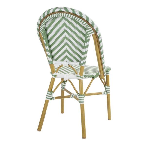Bolero Parisian Style Rattan Side Chair Light Green (Pack of 2) - Image 5
