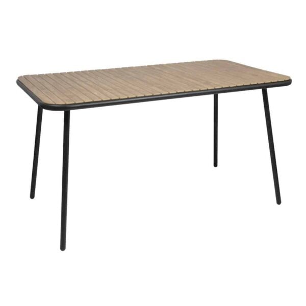 Bolero Santorini Rectangular Table Wood Effect 1400mm - Image 2