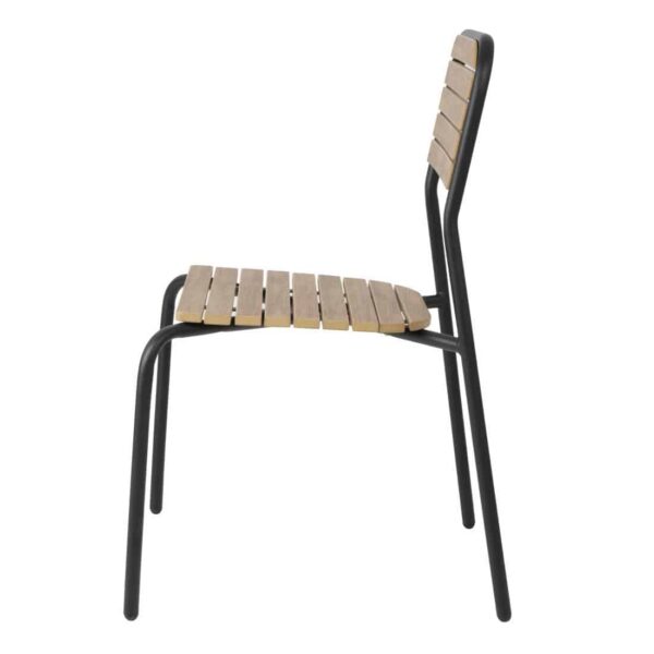 Bolero Santorini Wood Effect Outdoor Chairs (Pack of 4) - Image 3