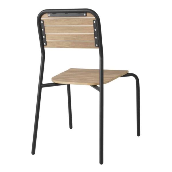 Bolero Santorini Wood Effect Outdoor Chairs (Pack of 4) - Image 4