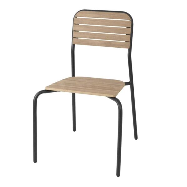 Bolero Santorini Wood Effect Outdoor Chairs (Pack of 4) - Image 7