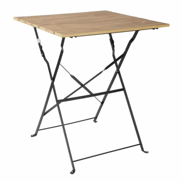 Bolero Perth Pavement Style Square Table Wood Effect - Image 1
