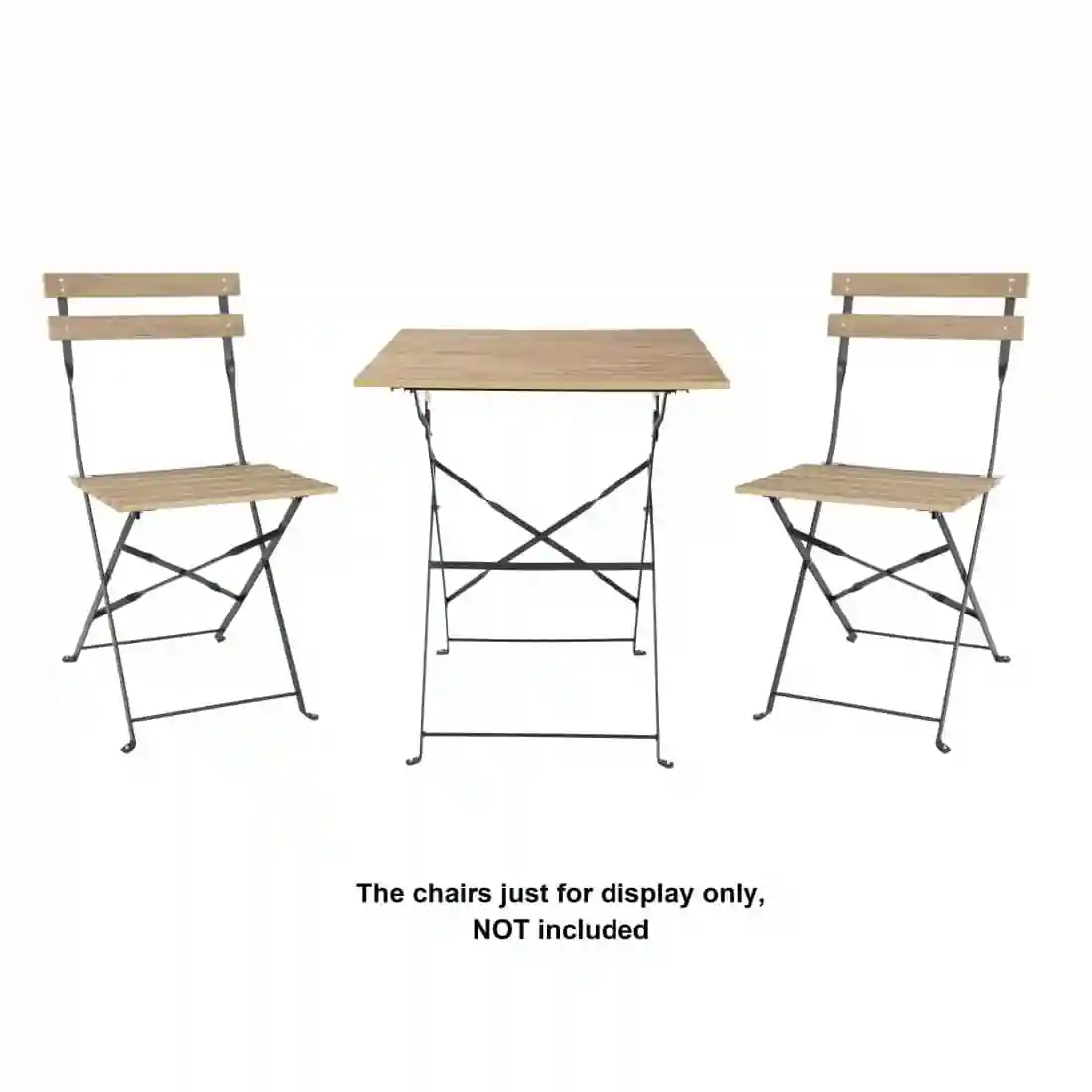 Bolero Perth Pavement Style Square Table Wood Effect - Image 5