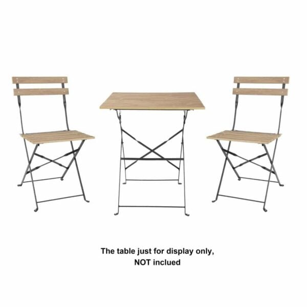 Bolero Perth Pavement Style Folding Chairs Wood Effect (Pack of 2) - Image 7