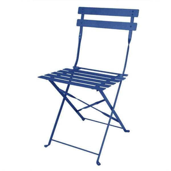 Bolero Perth Pavement Style Folding Chairs Dark Navy (Pack of 2) - Image 2