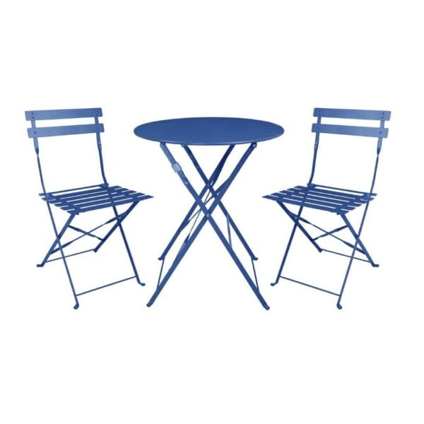 Bolero Perth Pavement Style Folding Chairs Dark Navy (Pack of 2) - Image 5