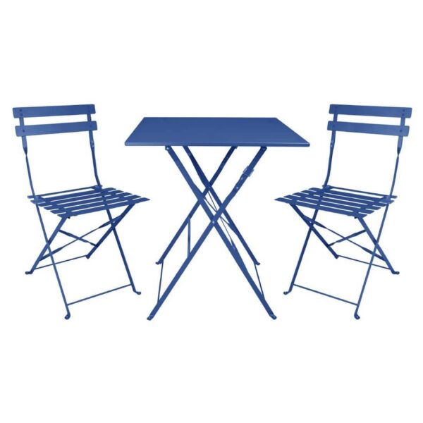Bolero Perth Pavement Style Folding Chairs Dark Navy (Pack of 2) - Image 6