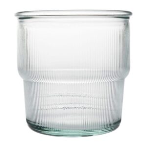 Olympia Recycled Glass Ribbed Stackable Tumblers 300ml (6 pack)
