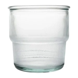 Olympia Recycled Glass Ribbed Stackable Tumblers 300ml (6 pack)