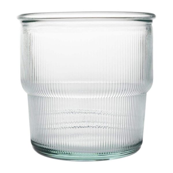 Olympia Recycled Glass Ribbed Stackable Tumblers 300ml (6 pack) - Image 2