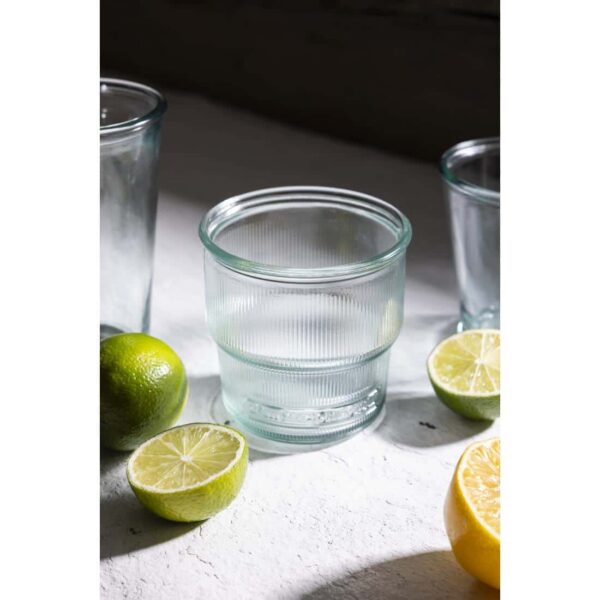 Olympia Recycled Glass Ribbed Stackable Tumblers 300ml (6 pack) - Image 7