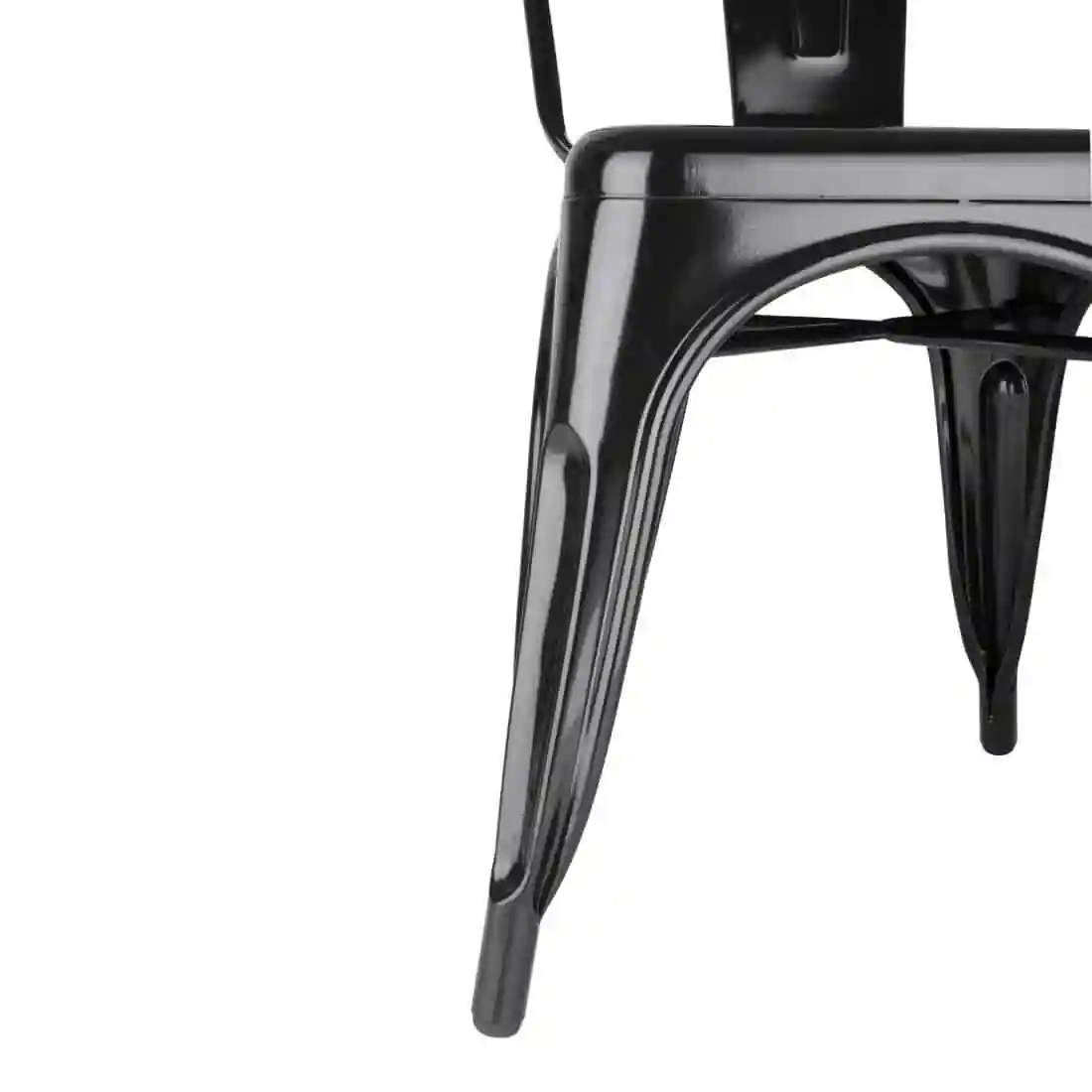 Bolero Bistro Steel Side Chairs Black (Pack of 4) - Image 4