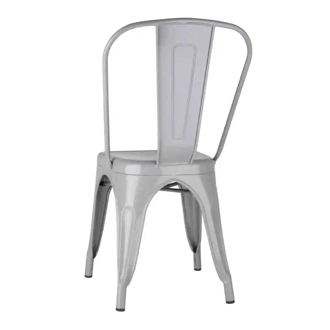 Bolero Bistro Steel Side Chairs Grey (Pack of 4) - Image 3