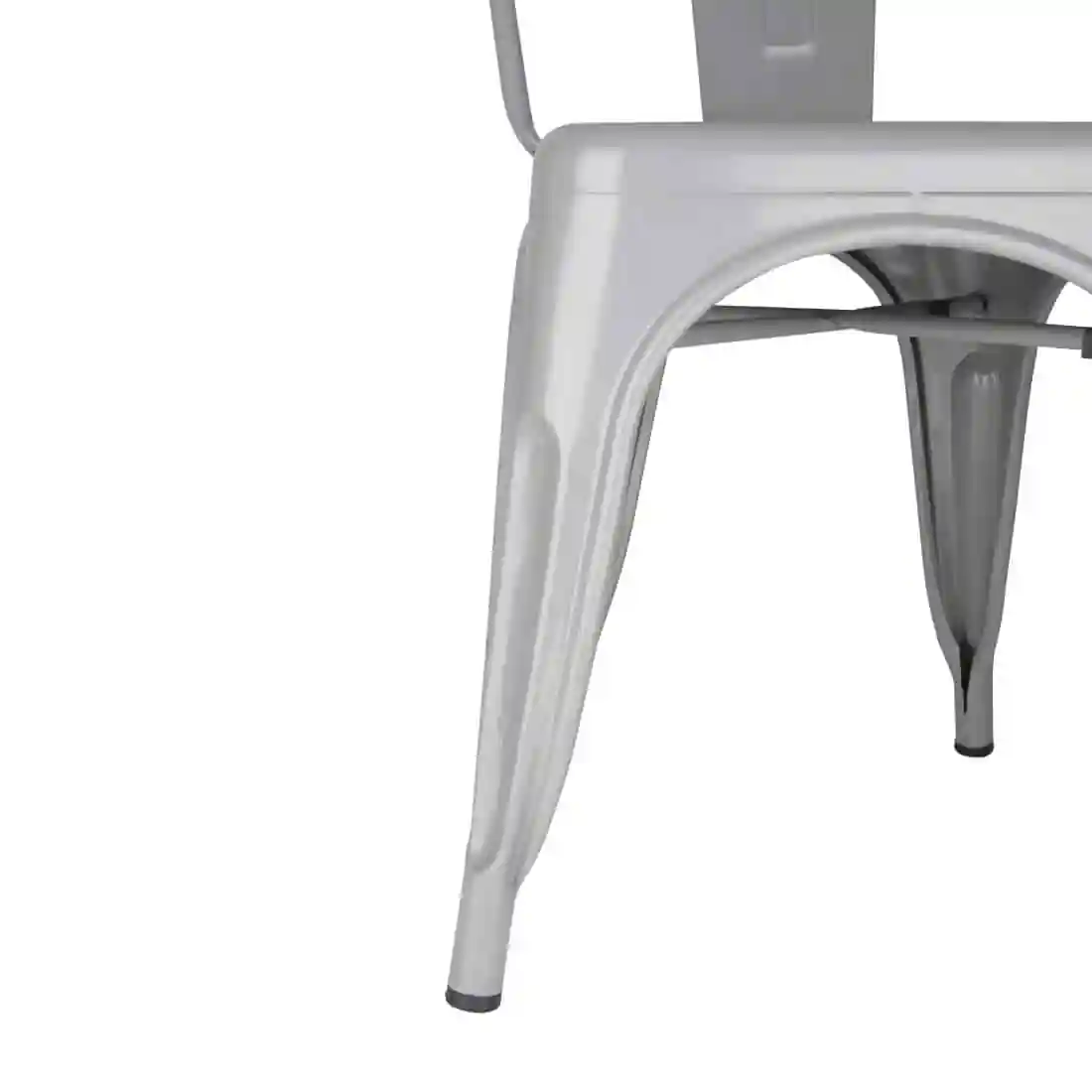 Bolero Bistro Steel Side Chairs Grey (Pack of 4) - Image 4