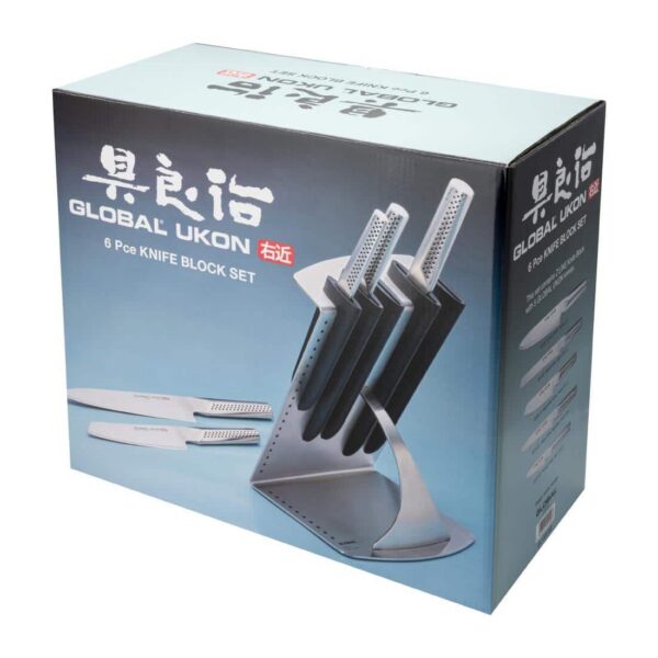 Global Knives Ukon Range 6 Piece Knife Block Set - Image 3