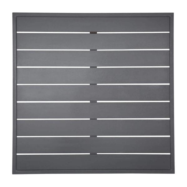 Bolero Aluminium Square Table Top Dark Grey 700mm - Image 2