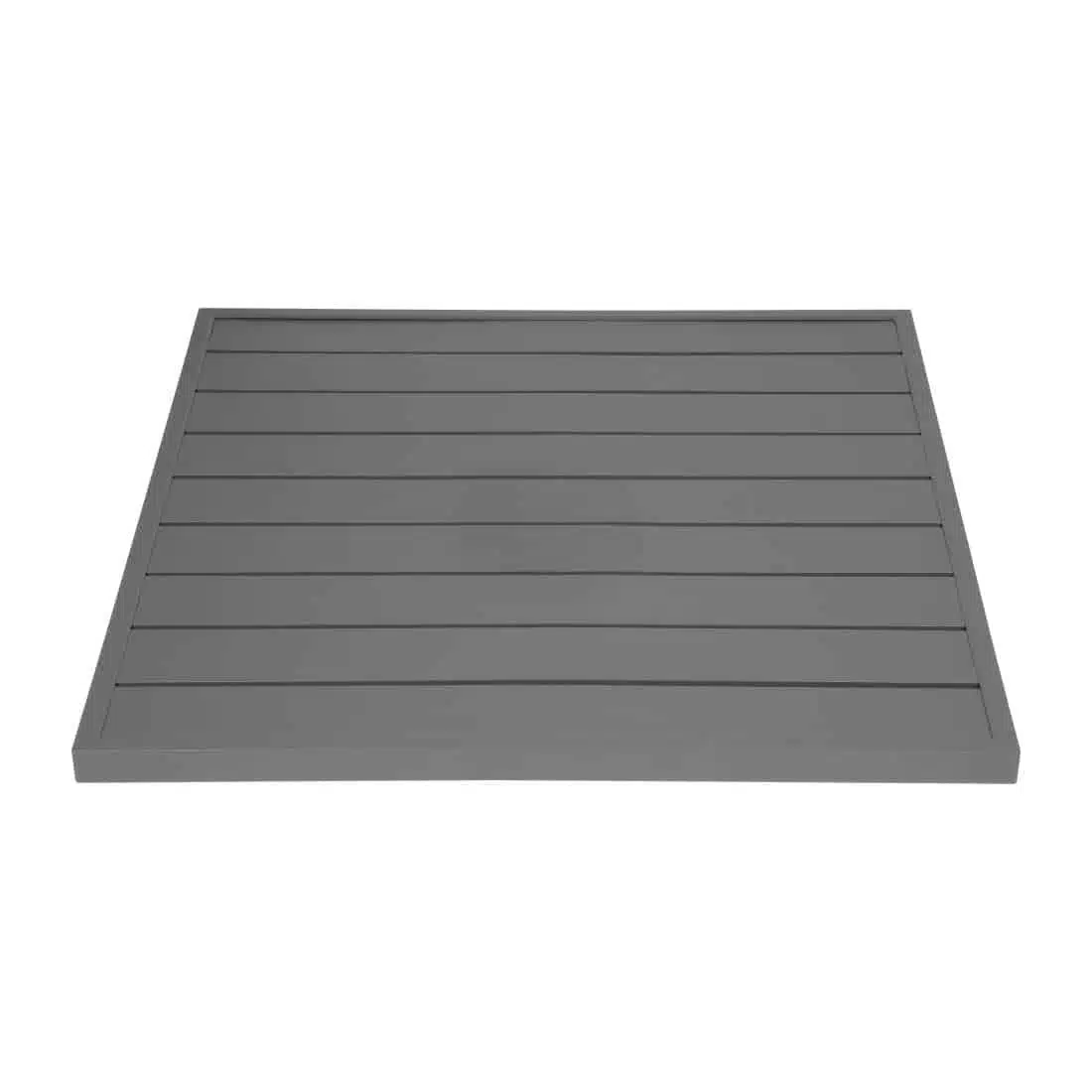 Bolero Aluminium Square Table Top Dark Grey 700mm - Image 2