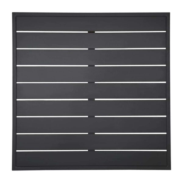 Bolero Aluminium Square Table Top Black 700mm - Image 1