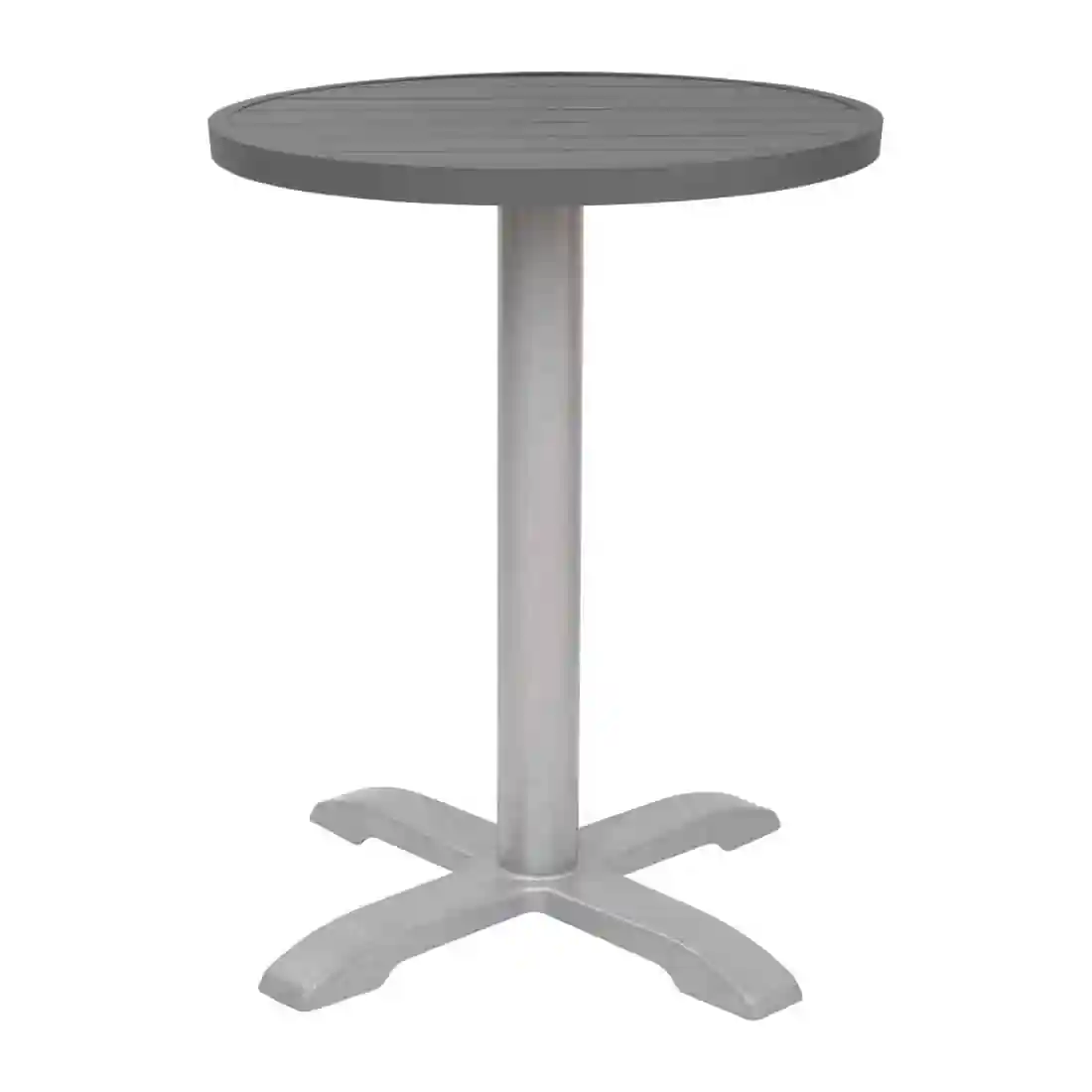 Bolero Aluminium Round Table Top Dark Grey 580mm - Image 3