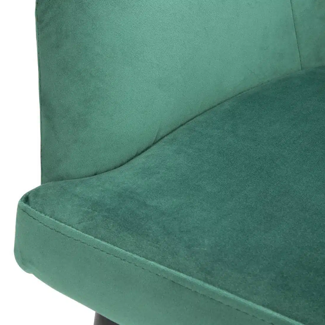 Bolero Lia Velvet Effect Chairs Dark Green (Set of 2) - Image 4
