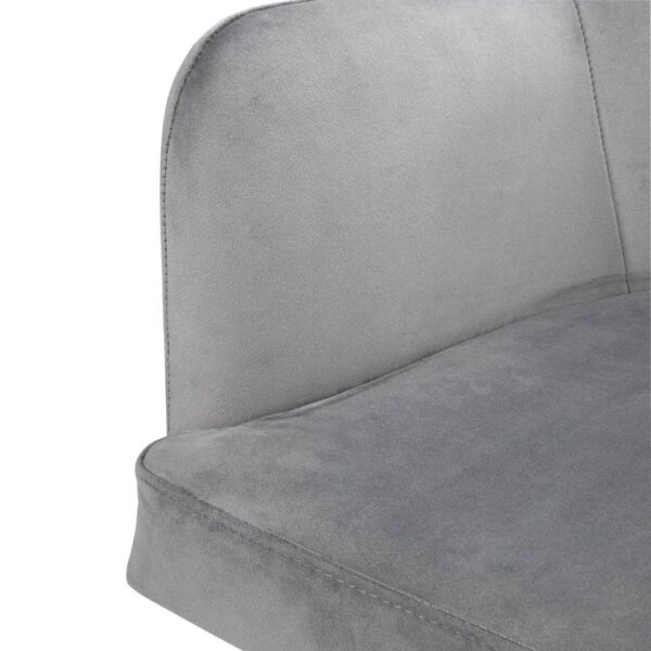 Bolero Lia Velvet Effect Chairs Grey (Set of 2) - Image 4