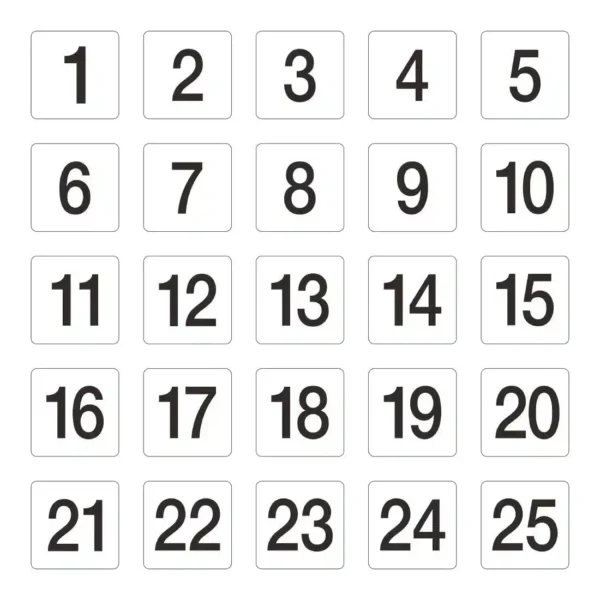 Plastic Table Number Inserts - Image 3