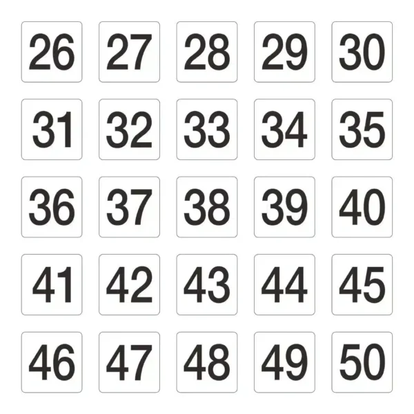 Plastic Table Number Inserts - Image 4