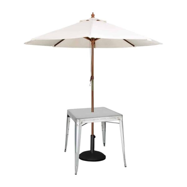 Bolero Bistro Galvanised Steel Square Table 668mm (Single) - Image 4