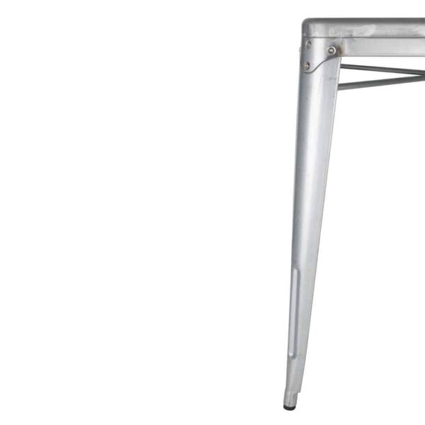 Bolero Bistro Galvanised Steel Square Table 668mm (Single) - Image 6