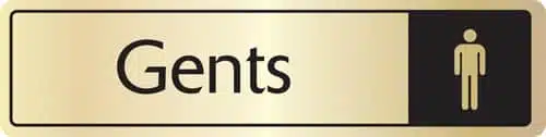 Gents Toilet Sign - Metal Door Signs