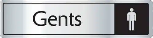 Gents Toilet Sign - Metal Door Signs