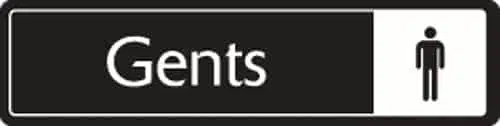 Gents Toilet Sign - Metal Door Signs