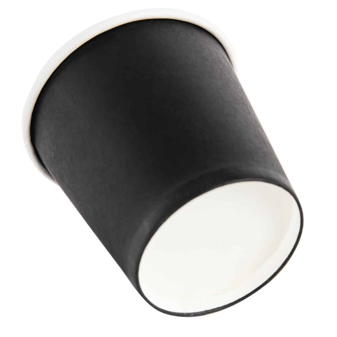 Fiesta Recyclable Espresso Cups Single Wall Black 112ml / 4oz (Pack of 50) - Image 4