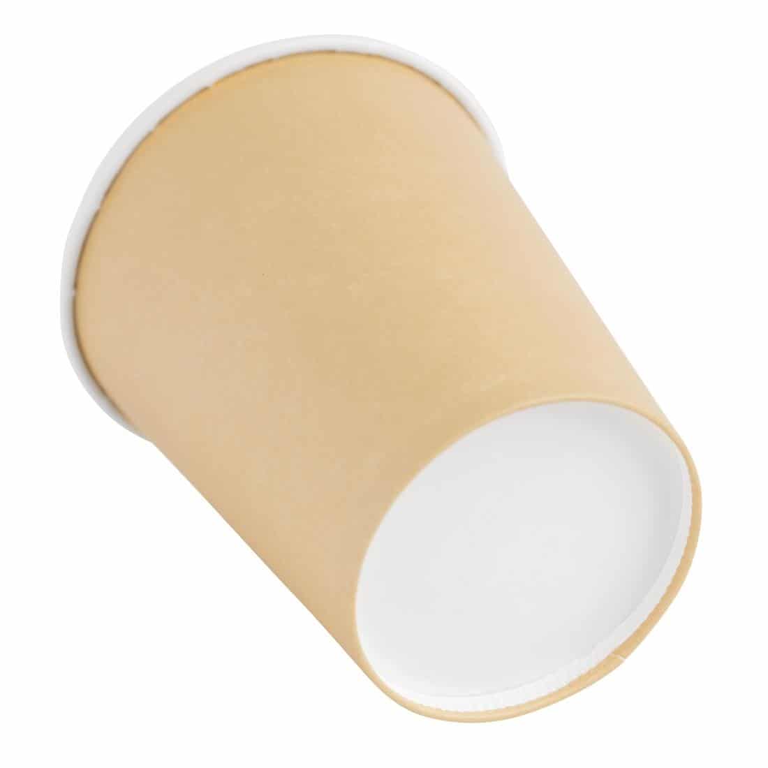 Fiesta Recyclable Coffee Cups Single Wall Kraft 225ml / 8oz (Pack of 1000) - Image 5