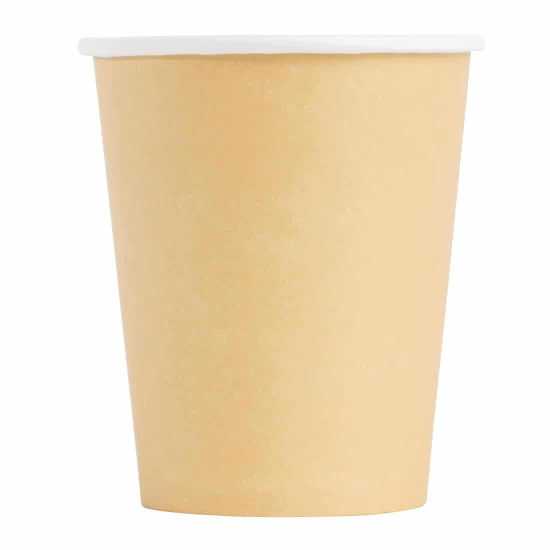 Fiesta Recyclable Coffee Cups Single Wall Kraft 225ml / 8oz (Pack of 50) - Image 3