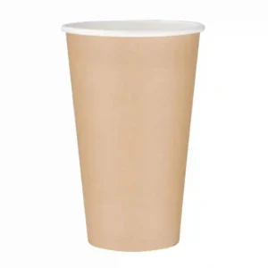 Fiesta Recyclable Single Wall Takeaway Coffee Cups Kraft 455ml / 16oz (Pack of 1000)