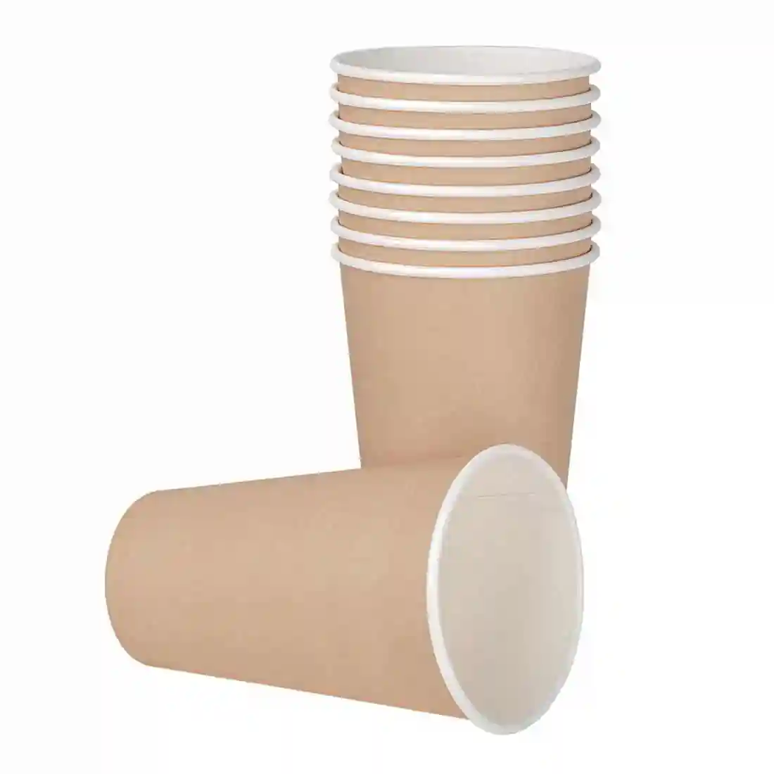 Fiesta Recyclable Single Wall Takeaway Coffee Cups Kraft 455ml / 16oz (Pack of 1000) - Image 2