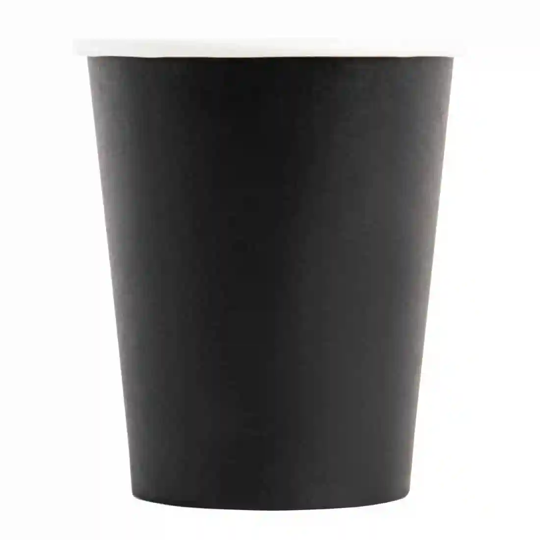 Fiesta Recyclable Coffee Cups Single Wall Black 225ml / 8oz (Pack of 1000) - Image 2