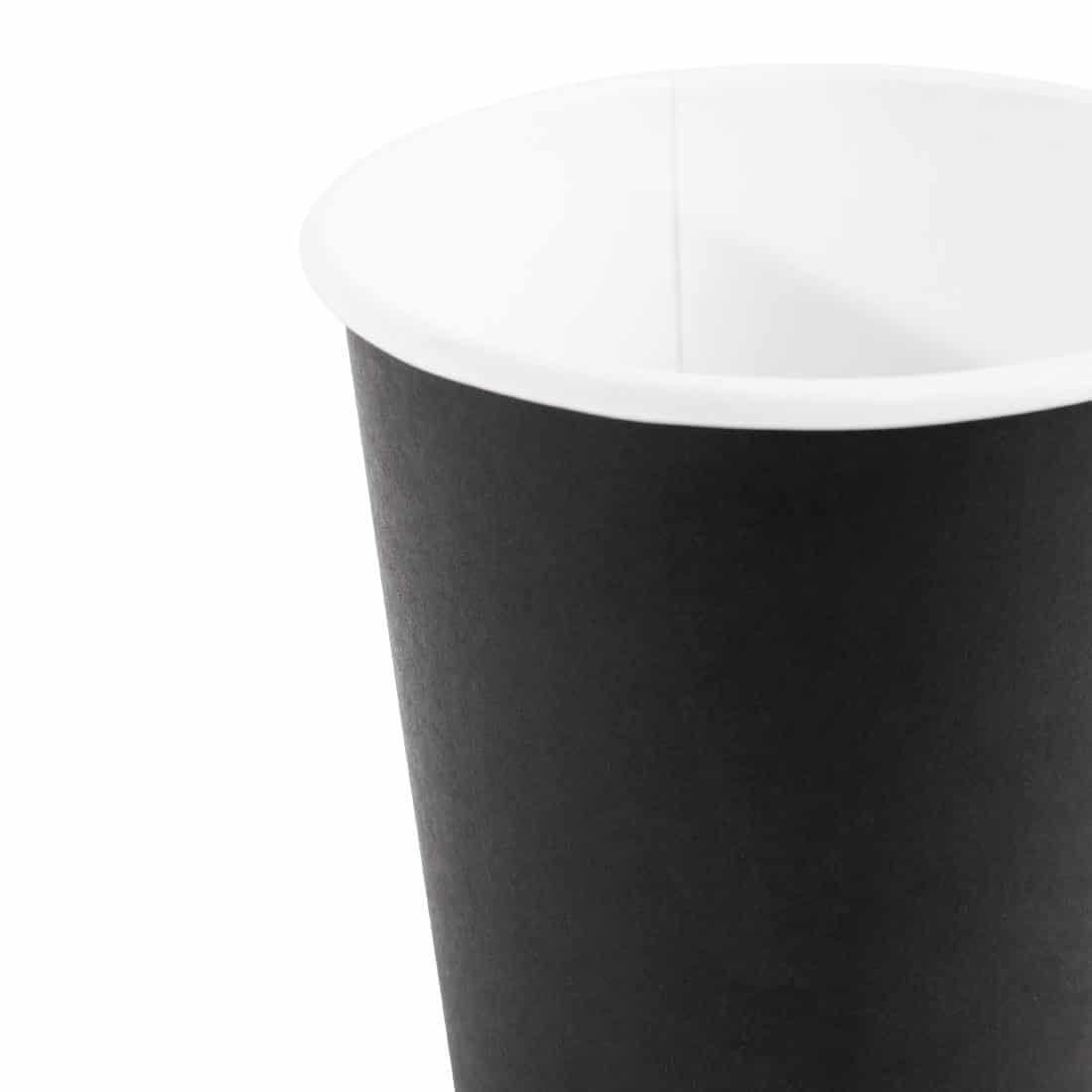 Fiesta Recyclable Coffee Cups Single Wall Black 225ml / 8oz (Pack of 1000) - Image 5