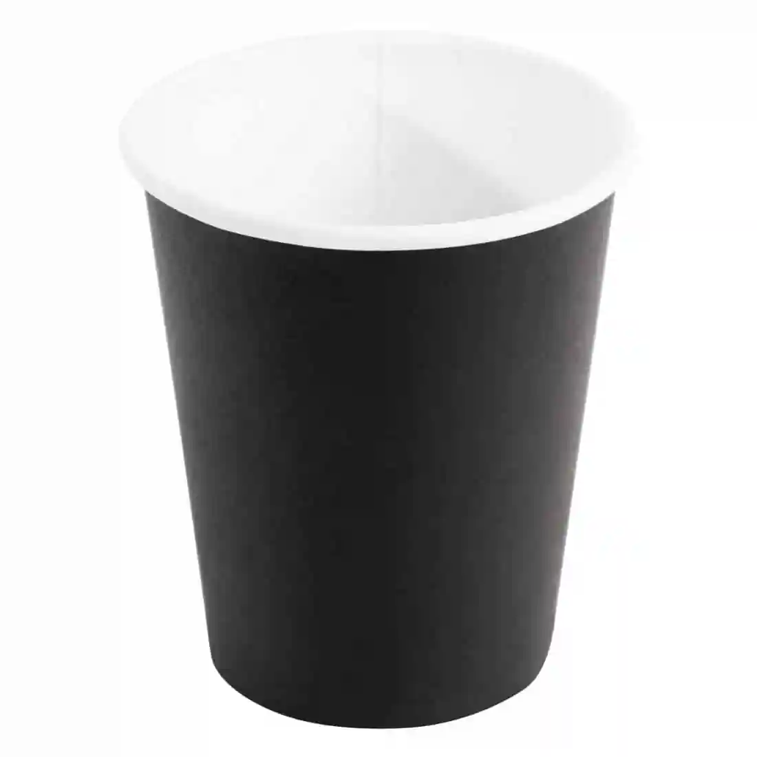 Fiesta Recyclable Coffee Cups Single Wall Black 225ml / 8oz (Pack of 50) - Image 1
