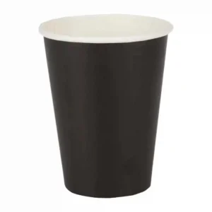 Fiesta Recyclable Coffee Cups Single Wall Black 340ml / 12oz (Pack of 50)