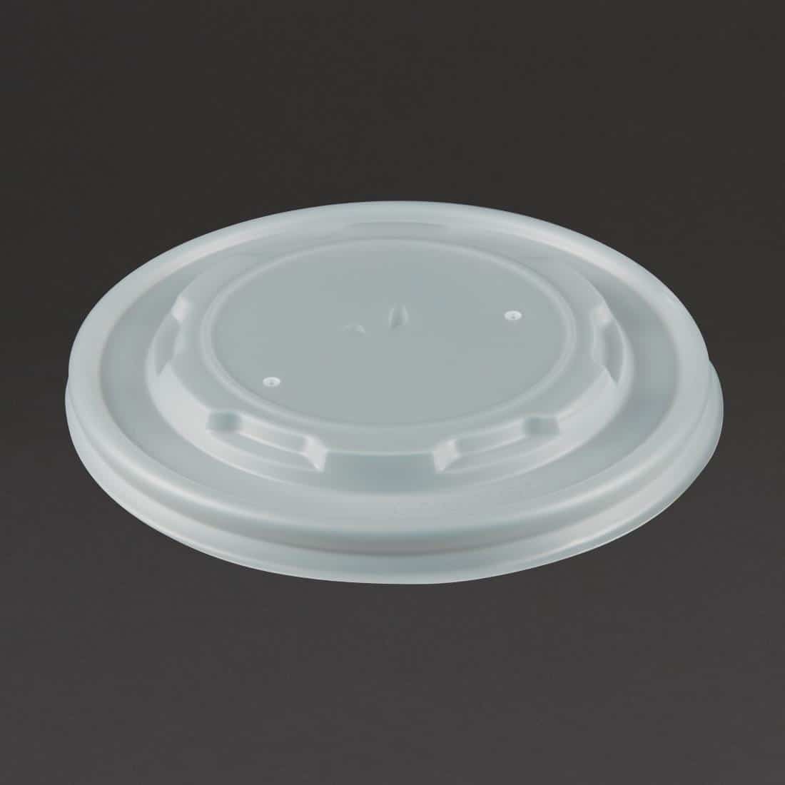 Vegware Compostable Hot Food Pot Flat Lids 350ml / 12oz and 455ml / 16oz (Pack of 500) - Image 3