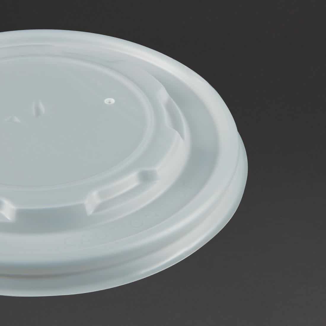 Vegware Compostable Hot Food Pot Flat Lids 350ml / 12oz and 455ml / 16oz (Pack of 500) - Image 4