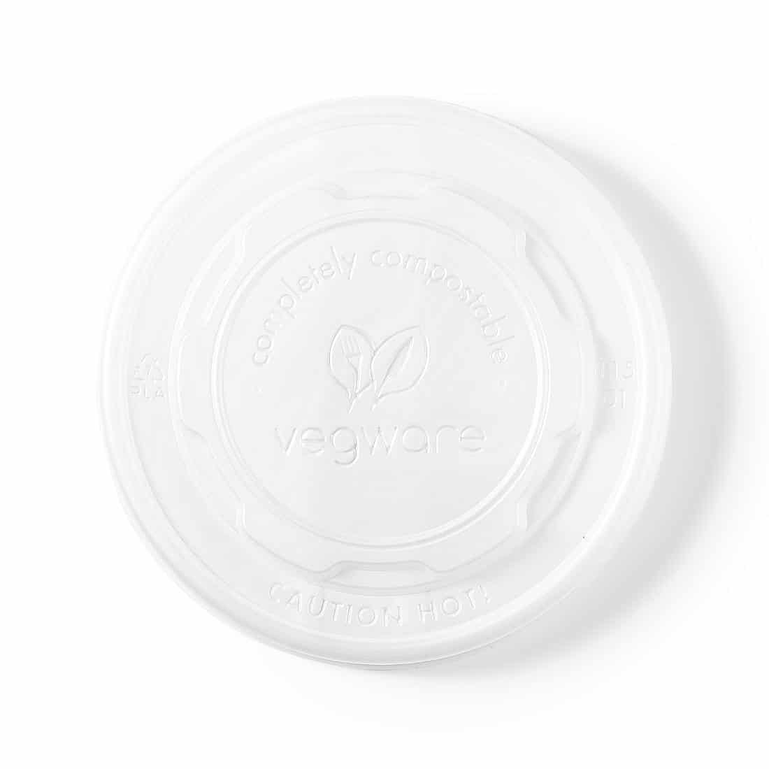 Vegware Compostable Hot Food Pot Flat Lids 350ml / 12oz and 455ml / 16oz (Pack of 500) - Image 7