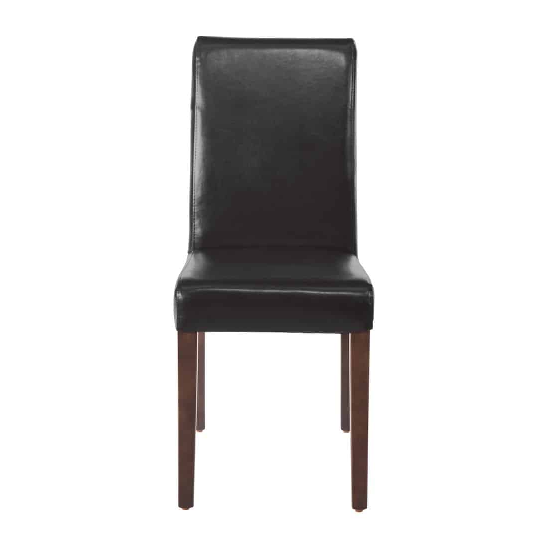 Bolero Faux Leather Dining Chair Black (Pack of 2) - Image 3