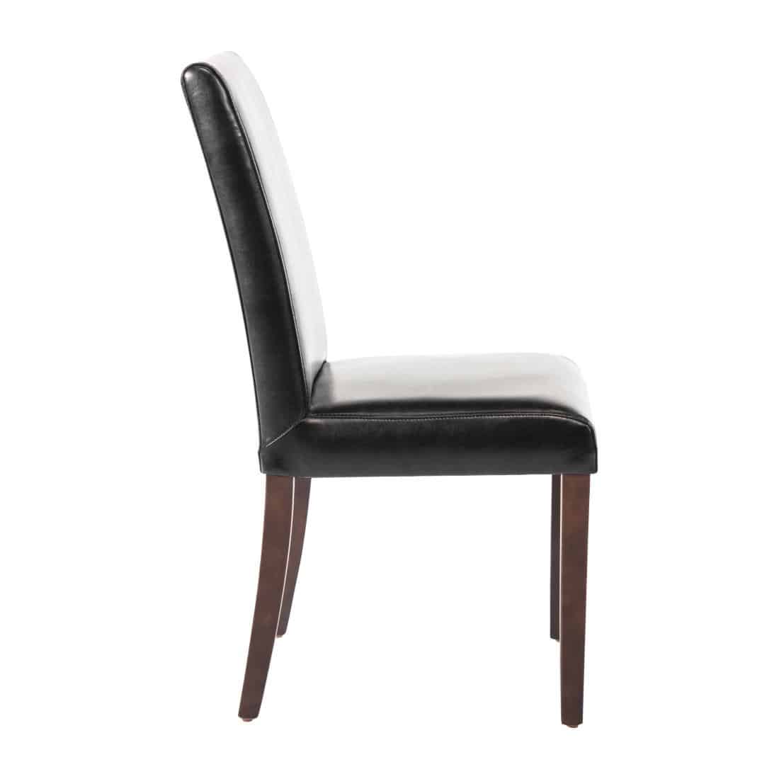 Bolero Faux Leather Dining Chair Black (Pack of 2) - Image 4