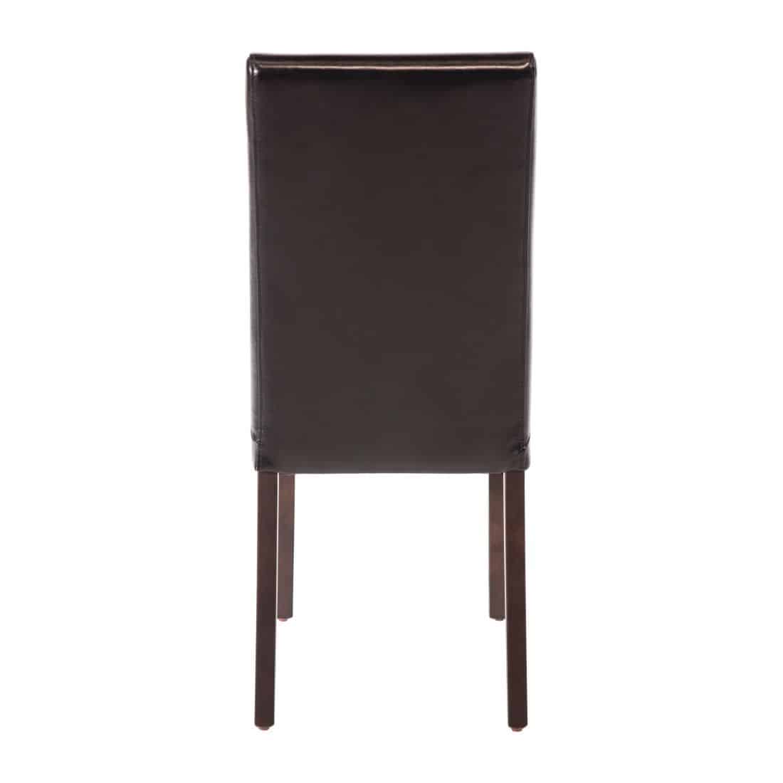 Bolero Faux Leather Dining Chair Black (Pack of 2) - Image 5