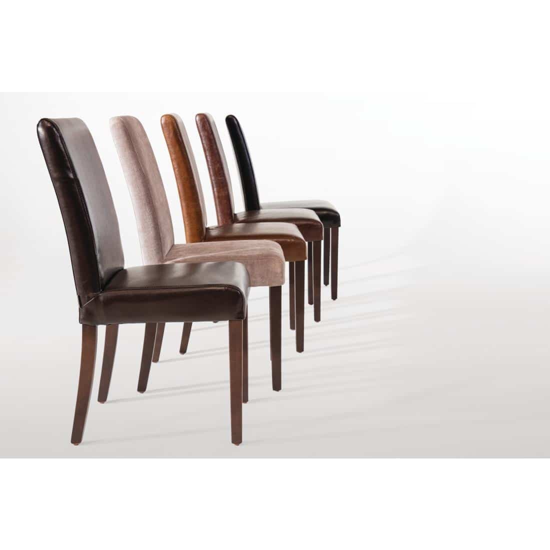 Bolero Faux Leather Dining Chair Black (Pack of 2) - Image 9