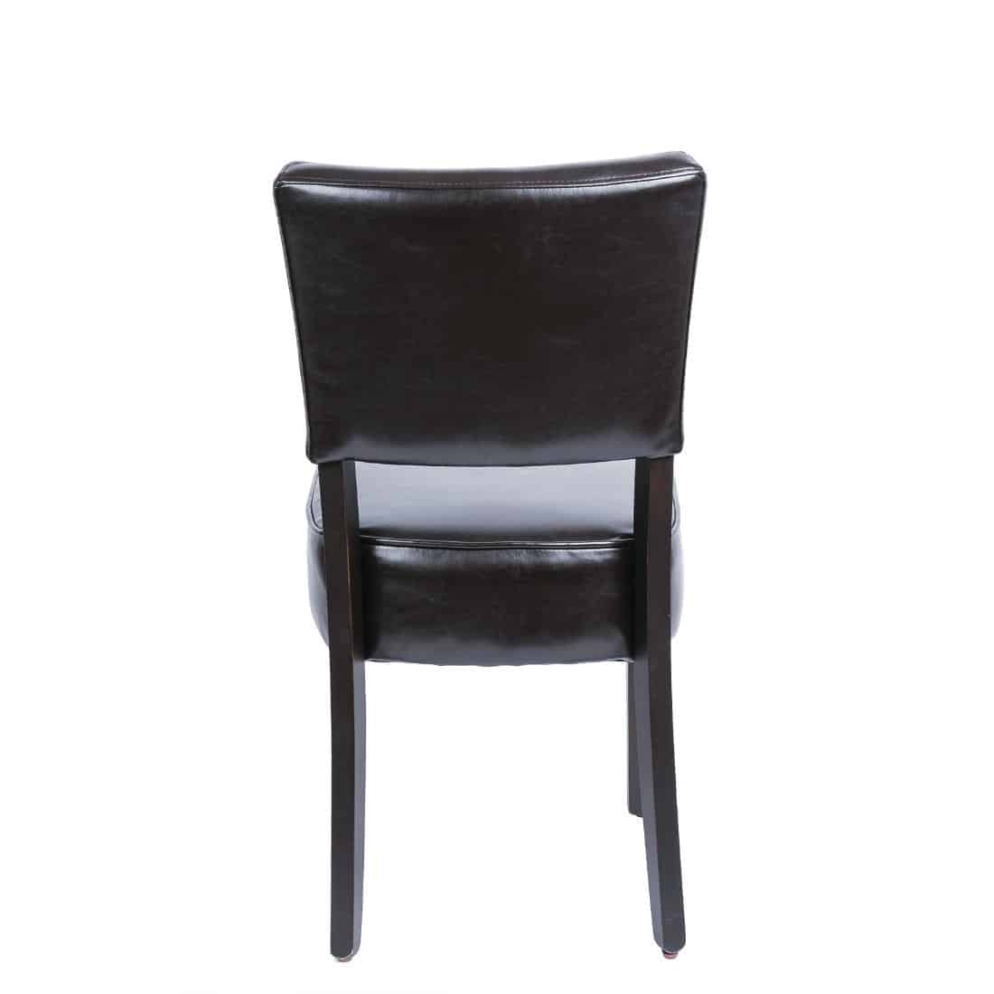Bolero Chunky Faux Leather Chairs Dark Brown (Pack of 2) - Image 5