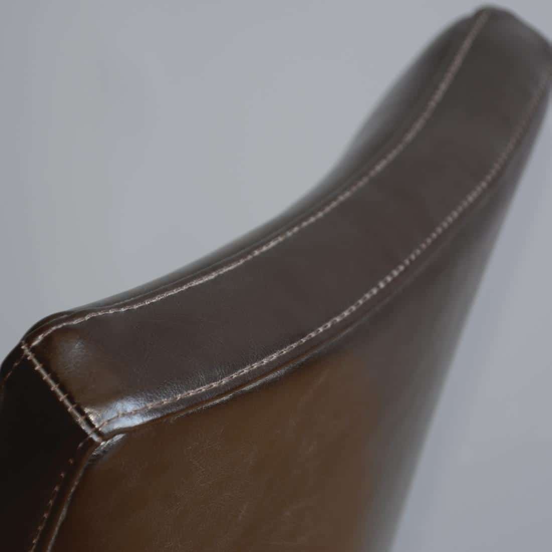 Bolero Chunky Faux Leather Chairs Dark Brown (Pack of 2) - Image 7